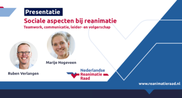 Afbeelding presentatie sociale aspecten opnieuw online. Met 2 foto's van sprekers: Ruben Verlangen en Marije Hogeveen